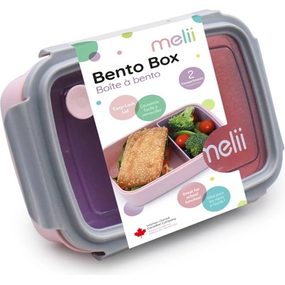 Melii Bento Box кутия за закуска Pink, Purple, Gray 880ml