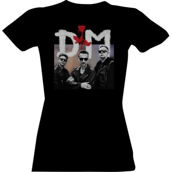 Tričko s potiskem Depeche mode Černá