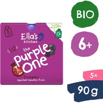 Ella's Kitchen BIO PURPLE ONE плодово пюре с касис (5x90 g)