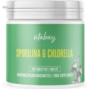 Vitabay Spirulina & Chlorella Extrakt - Спирулина и хлорела, 200 таблетки Vitabay (VB1117 (LQX7))