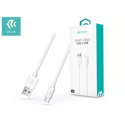 DEVIA usb - usb type-c КАБЕЛ ЗА ПРЕНОС НА ДАННИ И ЗАРЕЖДАНЕ С 1 М КАБЕЛ - ИНТЕЛИГЕНТЕН usb type-c 2.0 КАБЕЛ - БЯЛ st993405 (st993405)