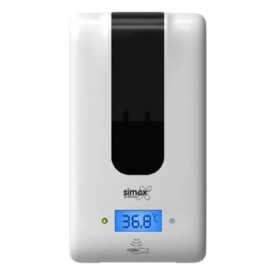 Simex Безконтактен дозатор за дезинфектант с термометър - бял (4073)
