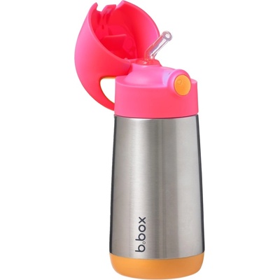 b.box Термо бутилка със сламка b. box - Strawberry shake, 350 ml (BX451)