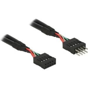 Delock Удължител за USB 2.0 с 10-пинов конектор от Delock, мъжки/женски, 50 см