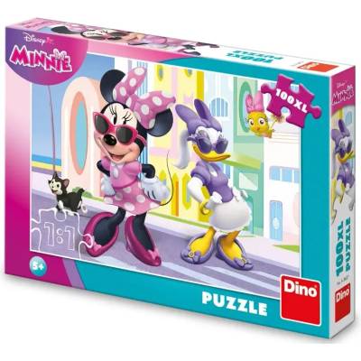 Dino - Puzzle Minnie and Daisy in the city - 100 piese