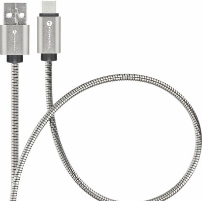 Forcell C234 USB-A na USB-C 2.0 2,4A, 1m, stříbrný