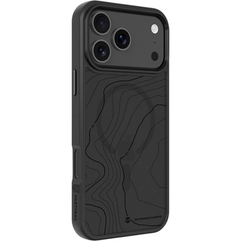 Tactical iPhone 17 Pro Max TACTICAL MAGFORCE HYPERSTEALTH SIKA силиконов протектор за телефон, устойчив на удар, топографска шарка, ЧЕРЕН 57983126297 (57983126297)