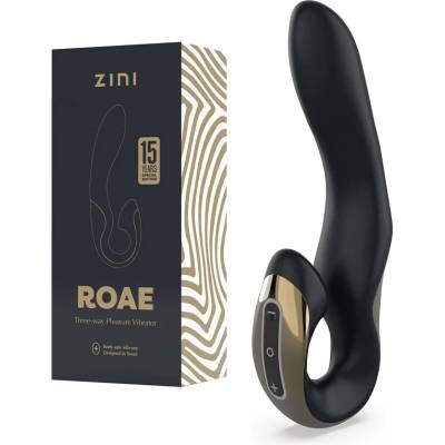 Вибратор, изтънчен, трипосочен и прецизен, 19, 5см. - Zini Roae Black (ZINI000008)