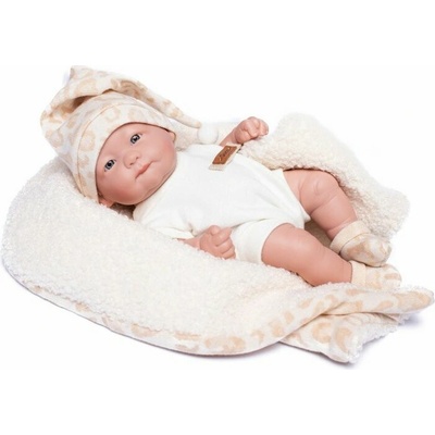 Guca 931 New Born holčička realistické miminko s celovinylovým tělem 25 cm