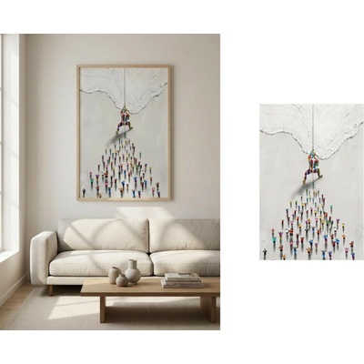Abstraktný moderný 3D obraz – LÍDER motivačný obraz na stenu 100 × 150 cm