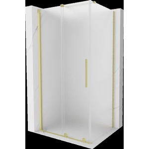 Mexen Velar плъзгаща се душ кабина 130 x 80 см, мат, златна с четка - 871-130-080-31-55 (871-130-080-31-55)
