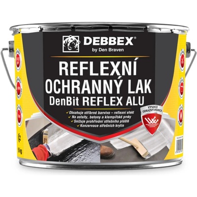 Den Braven Reflexní ochranný lak DenBit REFLEX ALU, plechovka 4,5 kg, stříbrný