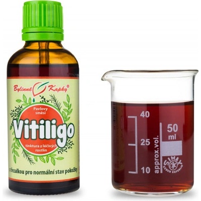 Bylinné kapky Pigmentácia nedostatočná Vitiligo bylinné kvapky tinktúra 50 ml