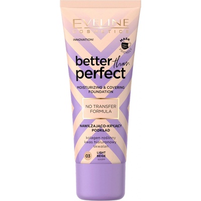 Eveline Cosmetics Better than Perfect krycí make-up s hydratačním účinkem 01 Ivory Neutral 30 ml