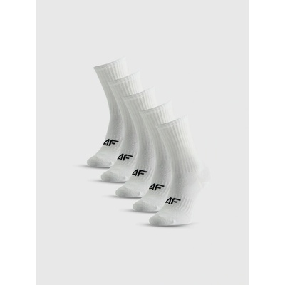 4F dlouhé ponožky 5-pack bílá