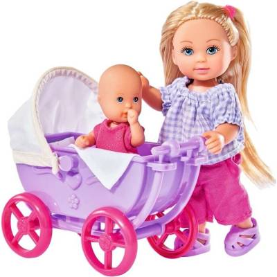 Simba Evi Love bábika Evička doll walk s kočárkem v kalhotách