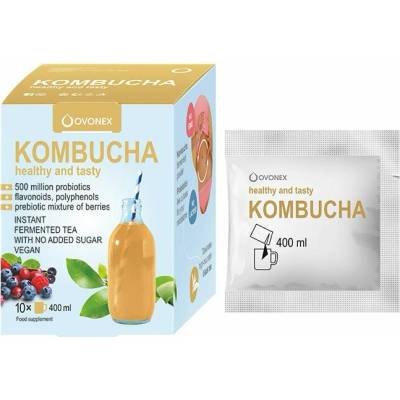 OVONEX Kombucha prášok vo vreckách na prípravu nápoja 10 x 4 g