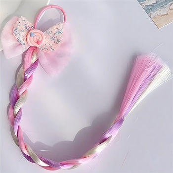 HARAHU Гумичка за коса lo-38408 с плитка - Розова / Лилава / Тип 1 kp38408 (lo-38408)