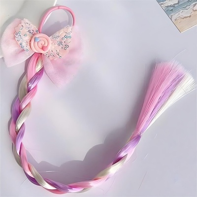 HARAHU Гумичка за коса lo-38408 с плитка - Розова / Лилава / Тип 1 kp38408 (lo-38408)