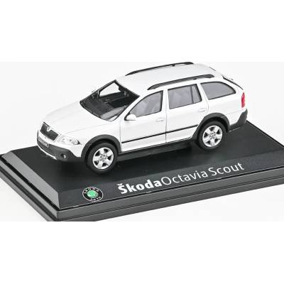 Škoda Octavia II Combi Scout (2007 - Bílá Candy ABREX 1:43