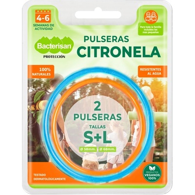 Bacterisan Repelent.náramok s citronelou S+L 2ks