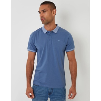 Threadbare Блуза с яка Threadbare Men's TB Shandy Short-Sleeve Polo Shirt - Denim Blue