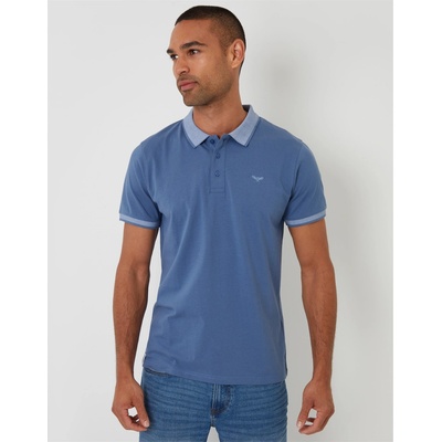 Threadbare Блуза с яка Threadbare Men's TB Shandy Short-Sleeve Polo Shirt - Denim Blue