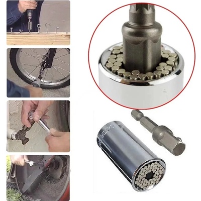 Zaparkorun Univerzálny orech na uťahovanie skrutiek - súprava s nadstavcom na vŕtačku