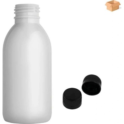 Tera plastová lahvička bílá s černým uzávěrem 150 ml 260 ks