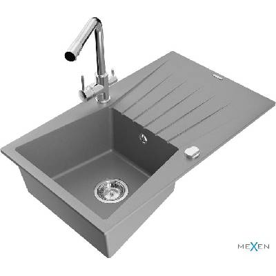 Cesar гранитна кухненска мивка с едно корито и отцедник и кухненски (6514-71-671600-00)