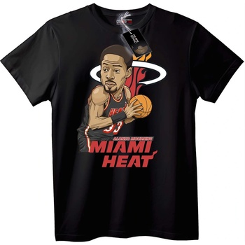 NOONEBRAND Тениска Alonzo Mourning Miami Heat - 2XL, Black