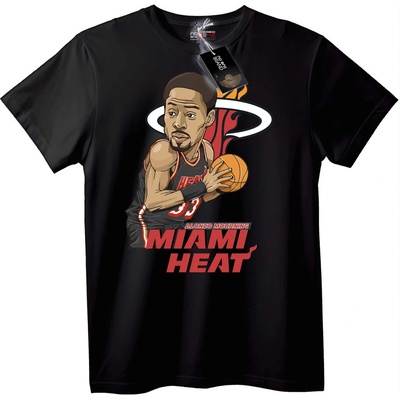 NOONEBRAND Тениска Alonzo Mourning Miami Heat - 2XL, Black