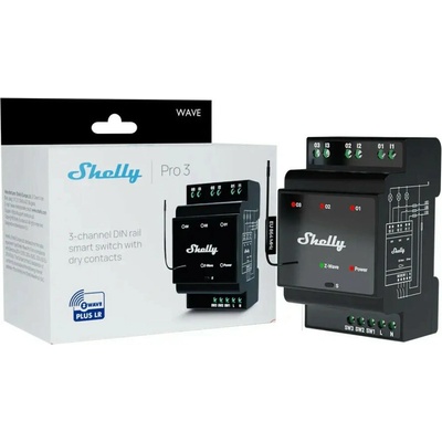 Relé na DIN lištu SHELLY PRO 3 Z-Wave - SHELLY-WAVE-PRO-3-2025-1903