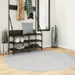 vidaXL Килим HUARTE с къс косъм, мек и миещ се, сив, Ø 160 см (375087)