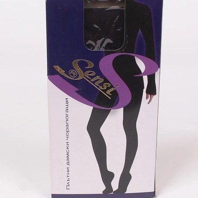 Плътен дамски чорапогащник в черен цвят