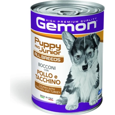 Gemon Dog Puppy kousky kuře krocan 415 g