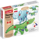 Quercetti Tecno Puzzle 3D slon a krokodýl 0541