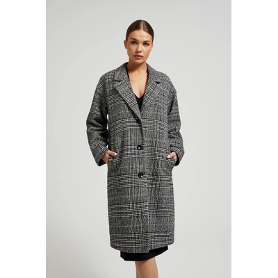 Moodo Oversize палто на карета в черно Moodo Moodo | Cheren | ЖЕНИ | XS