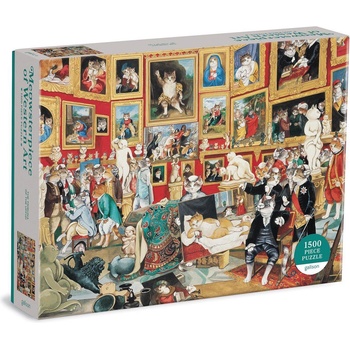 Image 1 of Galison - Puzzle Tribuna of the Uffizi Meowsterpiece - 1 500 piese