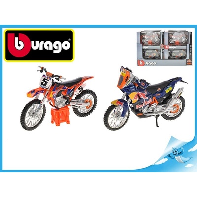 Bburago Motorka RACE Moto Bull KTM 450 SX F 2014 červená 1:18 – Zboží Dáma