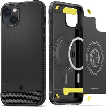 Spigen Кейс Spigen RUGGED ARMOR, съвместим с MagSafe, за iPhone 14, Matte Black (21216-0)