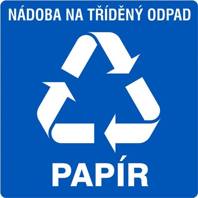 RAFO Samolepka Nádoba na tříděný odpad, 20 x 20 cm Varianta: papír