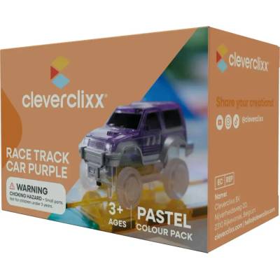 Cleverclixx Svítící auto k závodní dráze - fialové