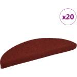 vidaXL Самозалепващи се постелки за стълби, 20 бр. , 56x17x3 см, бордо червени, полукръгли (3365671)