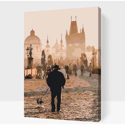 Painting Queens Malování podle čísel Praha Karlův Most 60 x 80 cm vypnuté plátno na rám PBN/PRAGUECHARLESBRIDGE/60 x 80/W