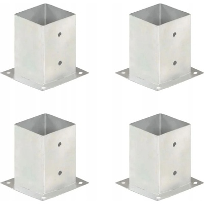 Greatstore Patka na sloupek 4 ks pozinkovaný kov 101 mm