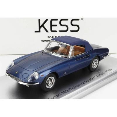 KESS MODEL FERRARI 365 CALIFORNIA SPIDER CLOSED 1966 - BLUE 1:43
