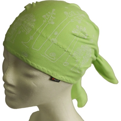 Infit Pirát trojúhelníkový šátek dvouvrstvý stromy limetka – Sleviste.cz