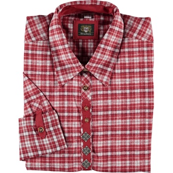 Košela Trachten Dámska poľovnícka flanelová košeľa červená