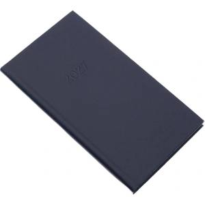 REALSYSTEM Джобен календар REALSYSTEM Standard, вертикален, бял, със сини страници, 2027 (5811-04)